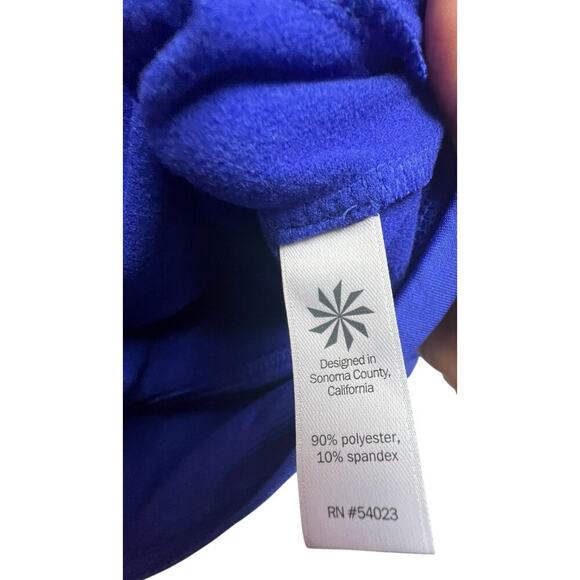 Athleta  Cowl Neck Hoodie Women's XS Purplish Blue Kangaroo Pocket - Picture 10 of 11